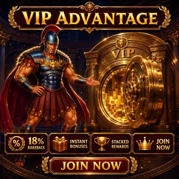 Maximus gestykuluje w stronę skarbca VIP Rakeback oferującego 18% nagród bonusowych w Roman Casino