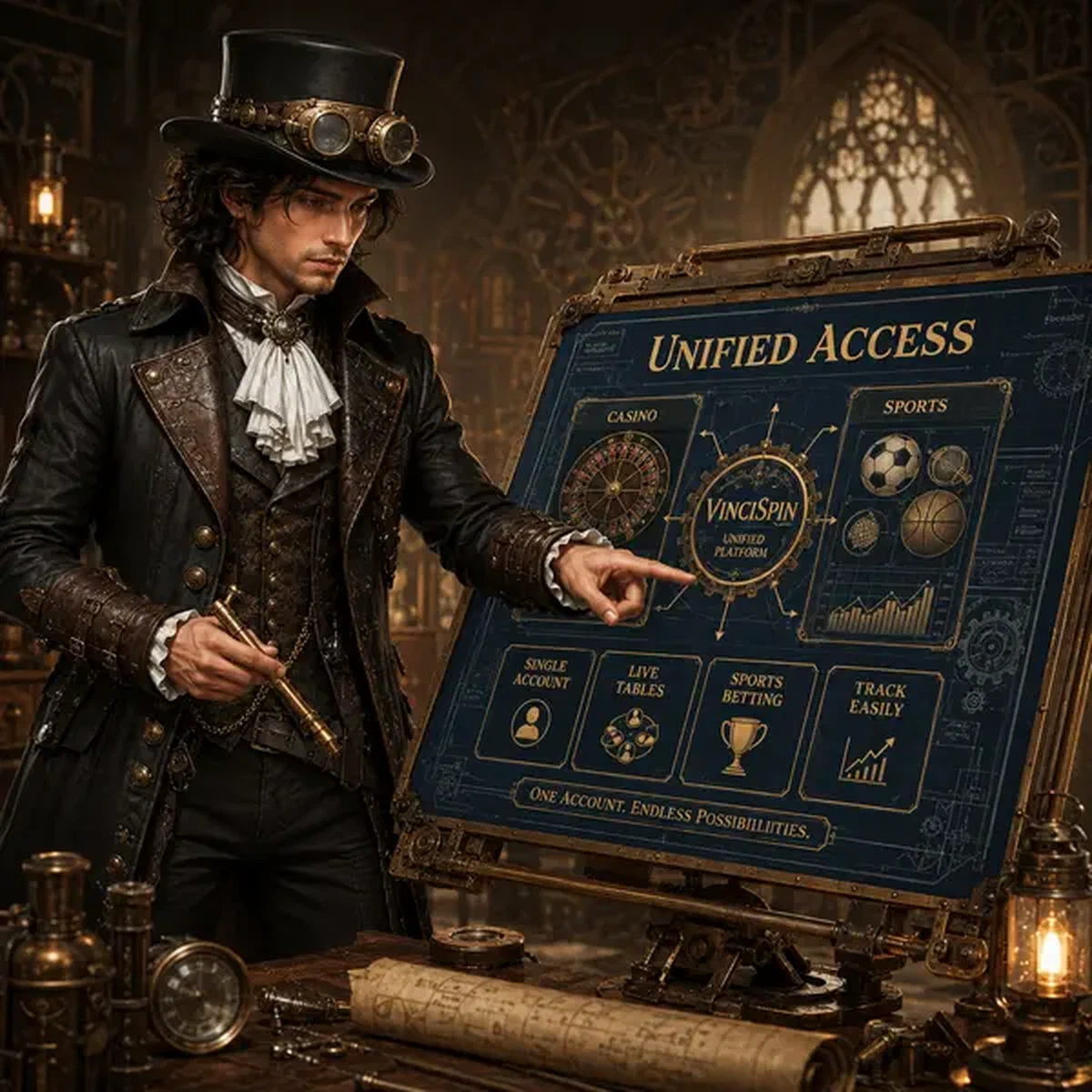 VinciSpin Casino login-portaal met uniforme accounttoegang voor gaming en sport