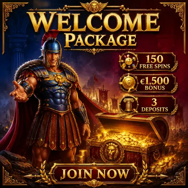 Giocatore con forziere del tesoro che si iscrive al portale Welcome Package per ricompense massicce