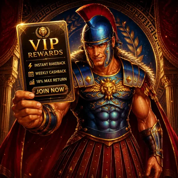 Maximus mostra la carta premi VIP dopo la registrazione Roman per benefici esclusivi
